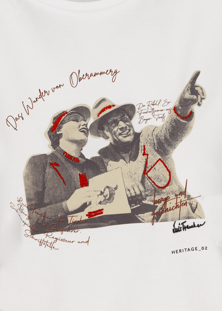 Luis Trenker T-shirt Con Motivo Heritage 2 Modello Luluise