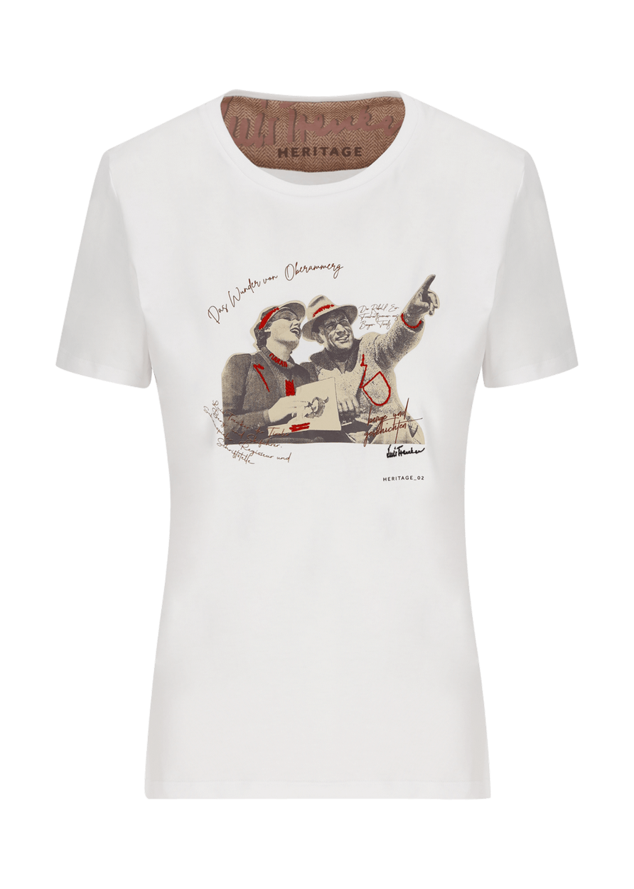 Luis Trenker T-shirt con motivo Heritage 2 modello Luluise