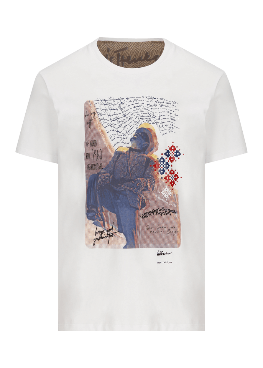 Luis Trenker T-shirt Con Motivo Heritage 3 Modello Luluis