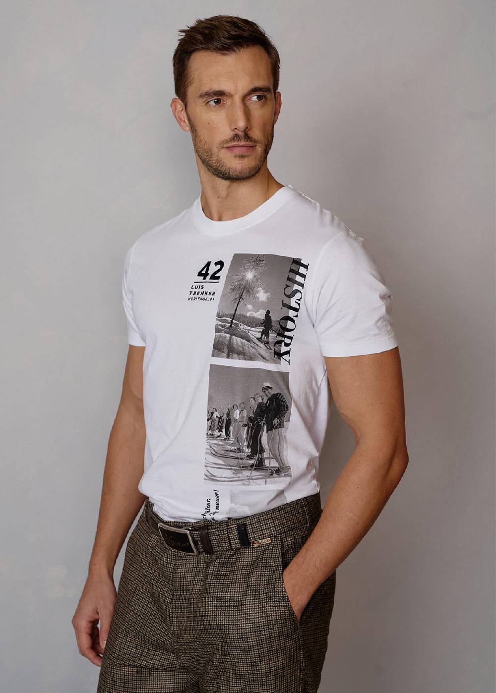 Luis Trenker T-shirt con motivo Heritage modello Luluis