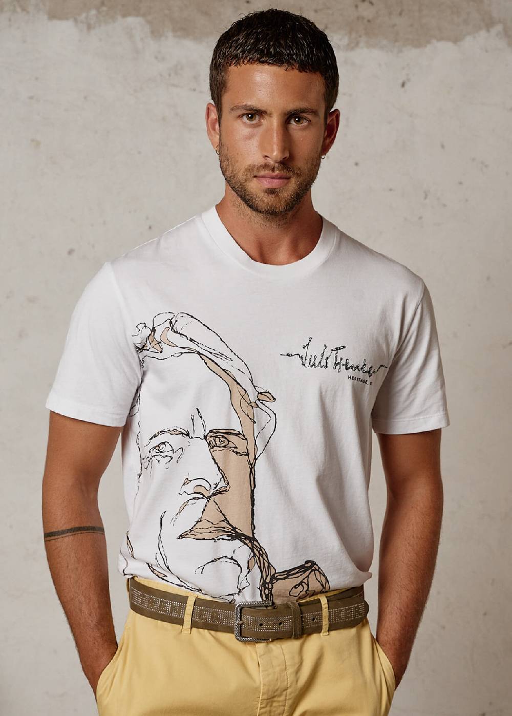 Luis Trenker T-shirt Con Motivo Heritage Modello Luluis