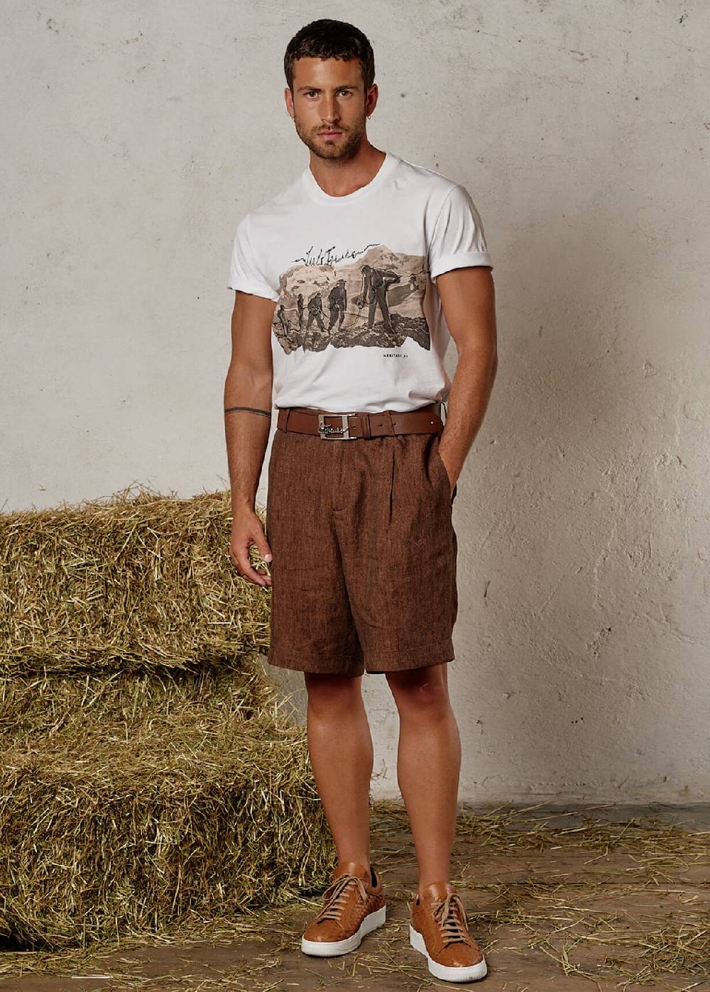 Luis Trenker T-shirt con motivo Heritage modello Luluis