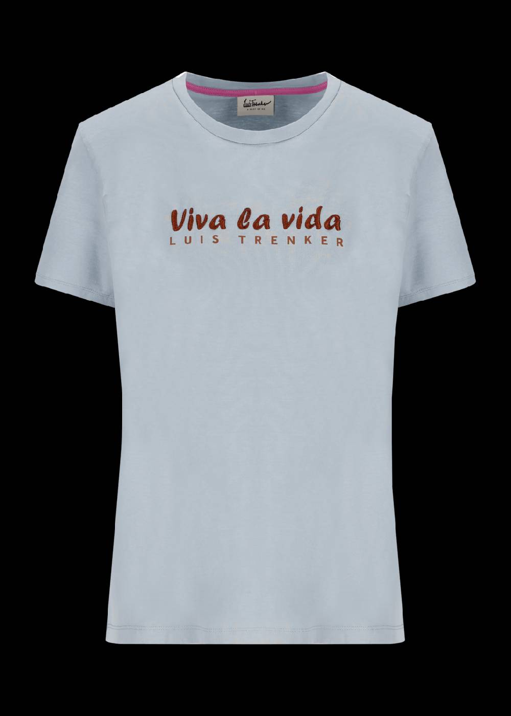 Luis Trenker T-shirt con slogan ricamato Viva la Vida