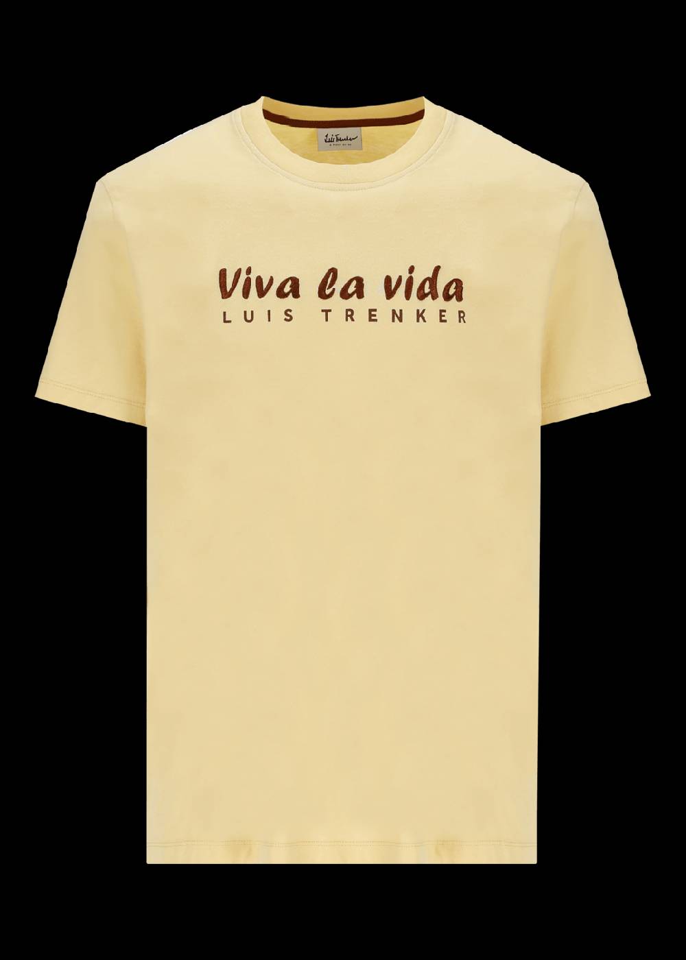 Luis Trenker T-shirt con slogan ricamato Viva la Vida