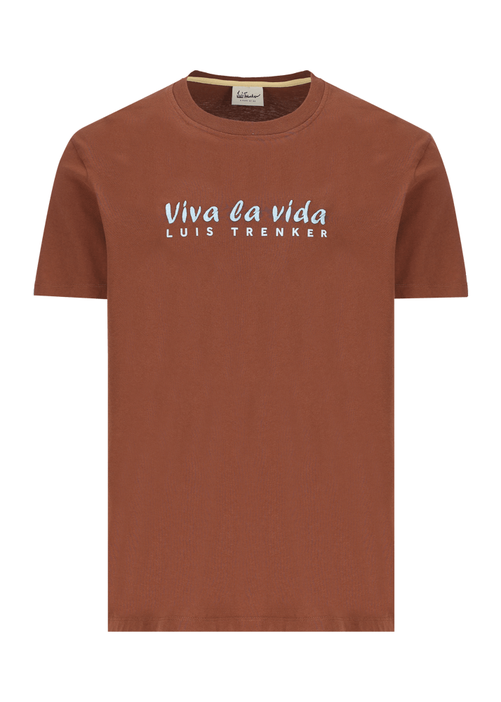 Luis Trenker T-shirt con slogan ricamato Viva la Vida