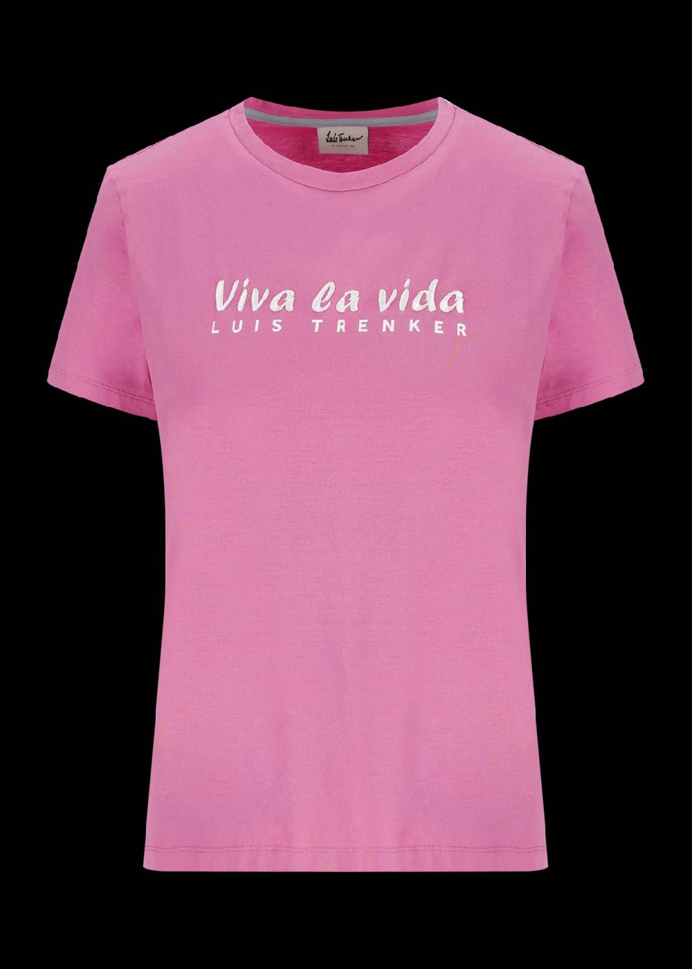 Luis Trenker T-shirt con slogan ricamato Viva la Vida