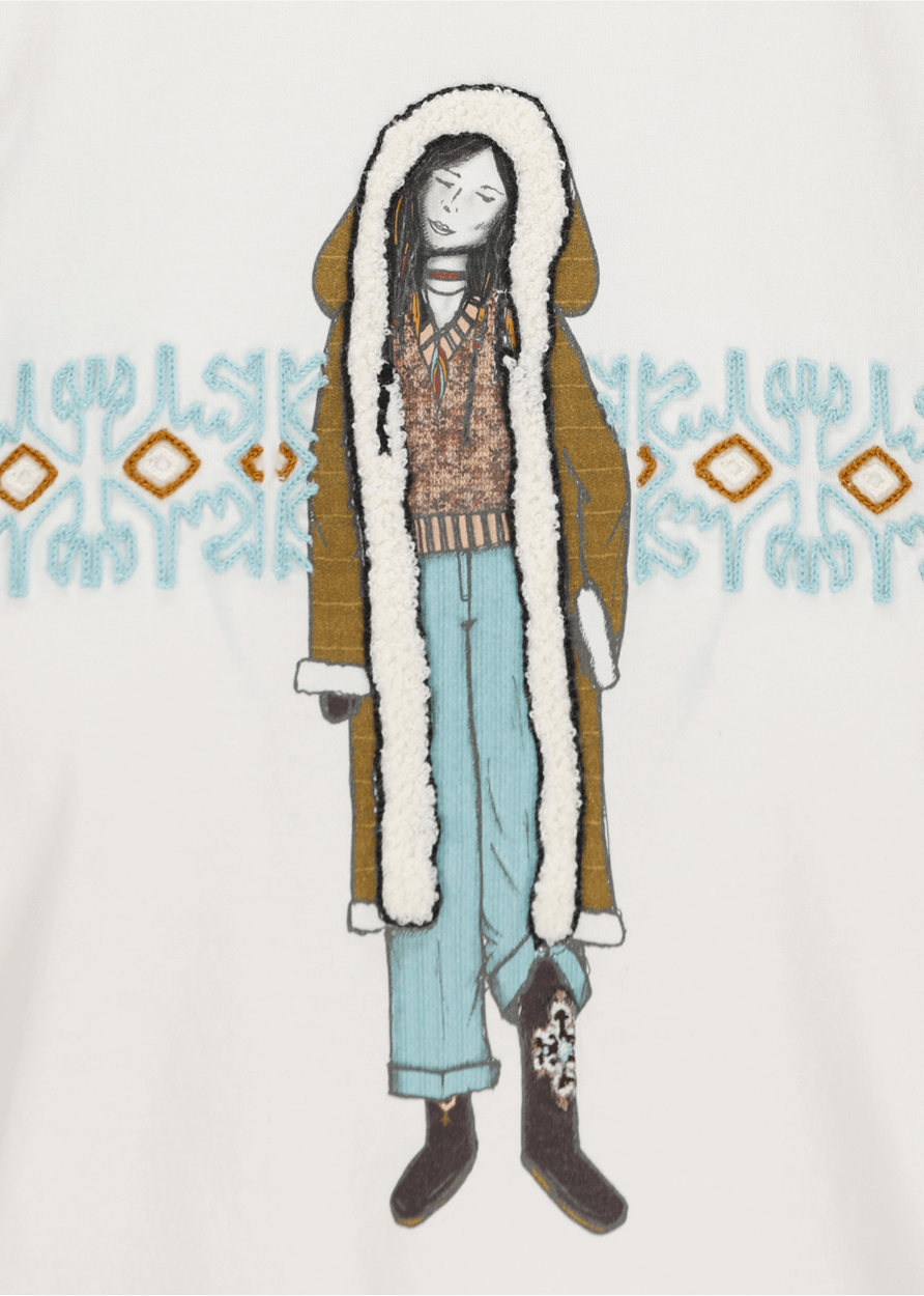 Luis Trenker T-shirt Con Stampa E Ricamo Modello Ludina