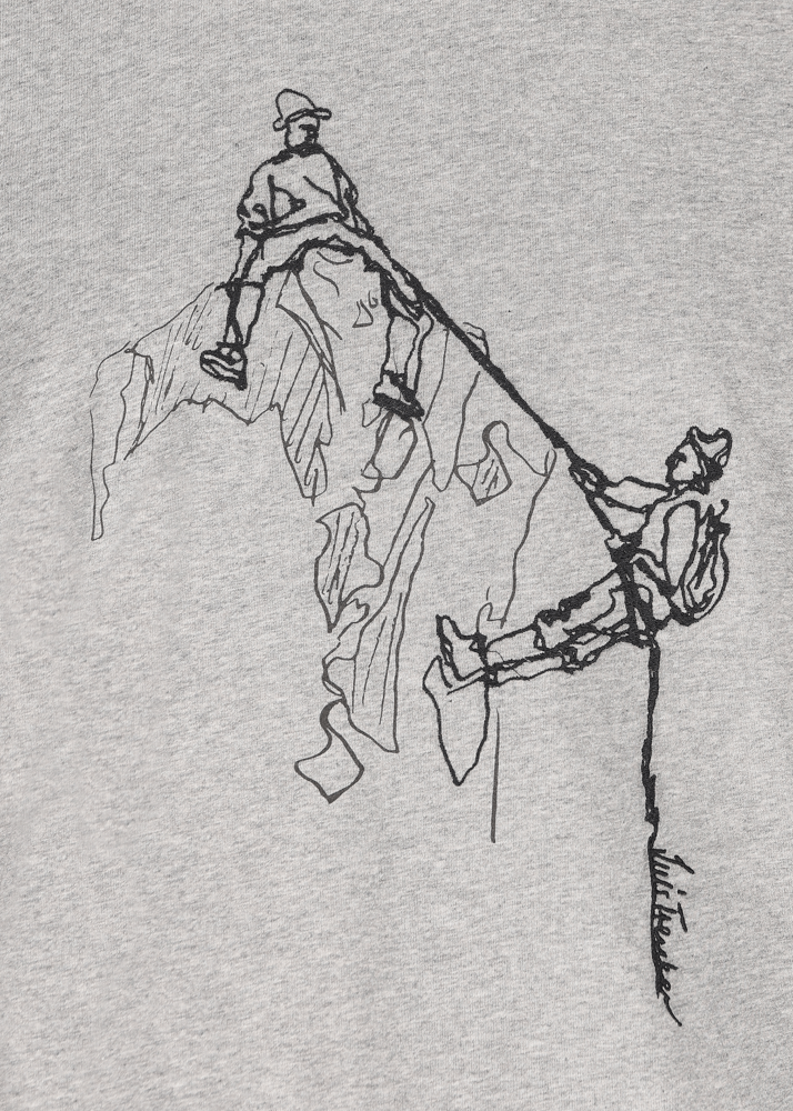 Luis Trenker T-shirt Con Stampa Raffigurante Due Alpinisti Lueinar