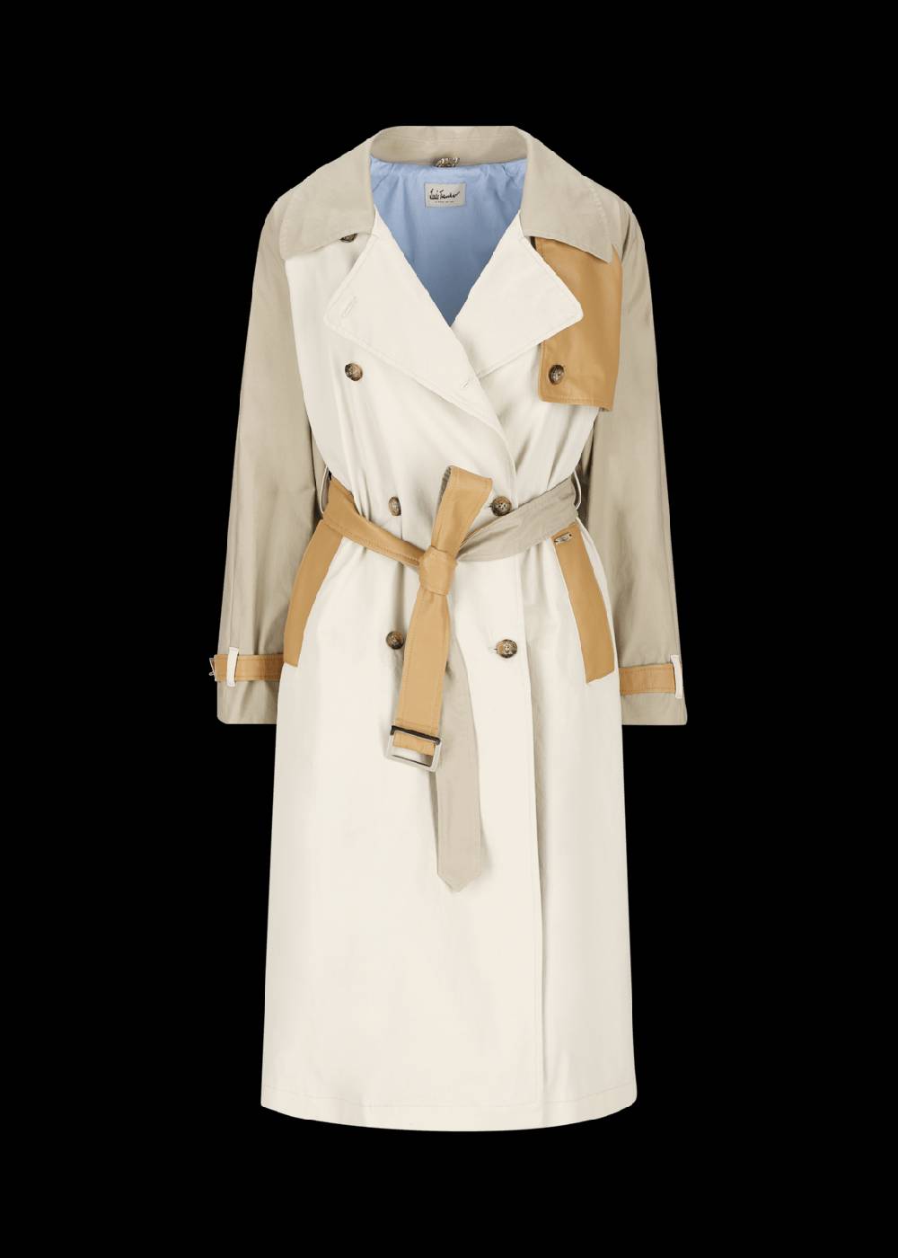 Luis Trenker Trench Con Dettagli In Pelle Modello Ludamiana