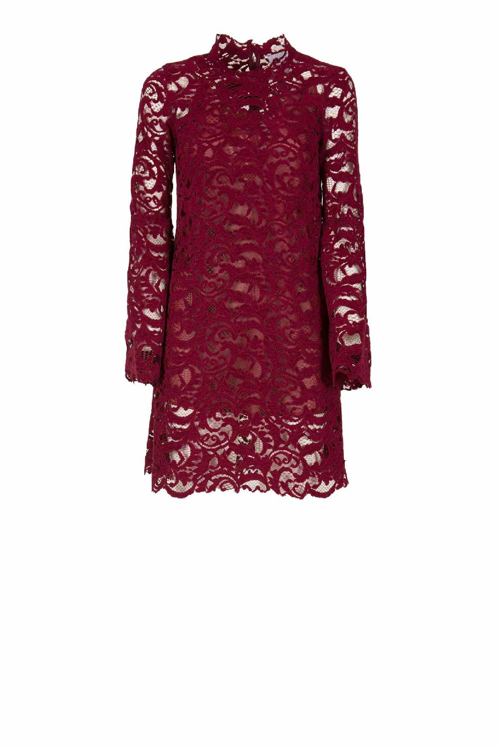 Luisa Beccaria Abito a maniche larghe in pizzo di velluto