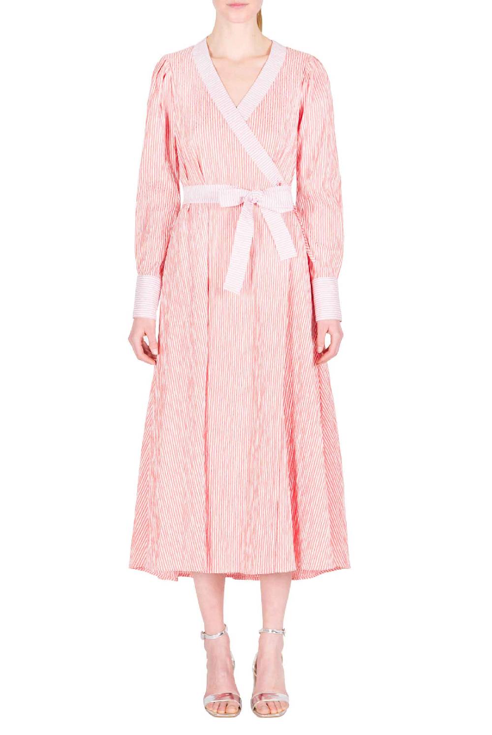 Luisa Beccaria Abito A Portafoglio Bicolore A Righe