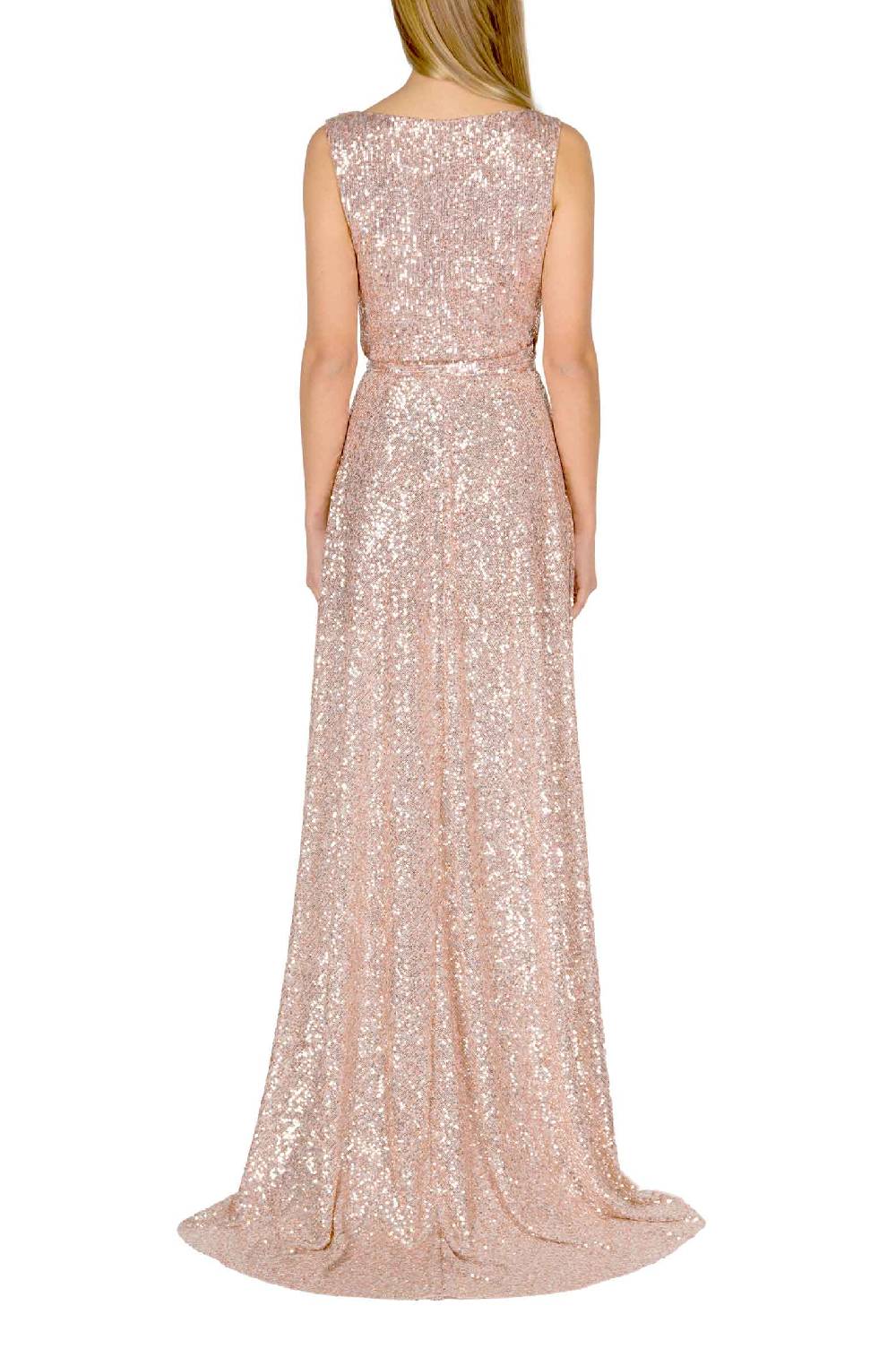 Luisa Beccaria Abito A Portafoglio Con Paillettes Rosa