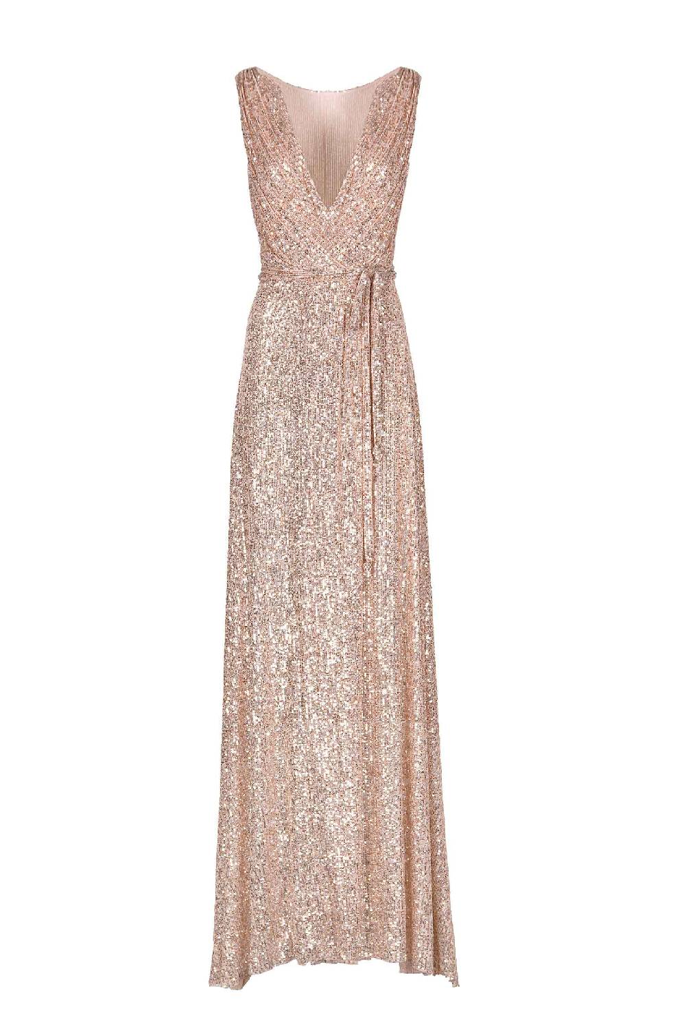 Luisa Beccaria Abito a portafoglio con paillettes rosa