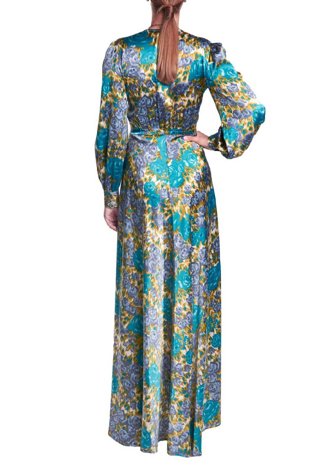 Luisa Beccaria Abito Bottoncino Elasticizzato Stampato