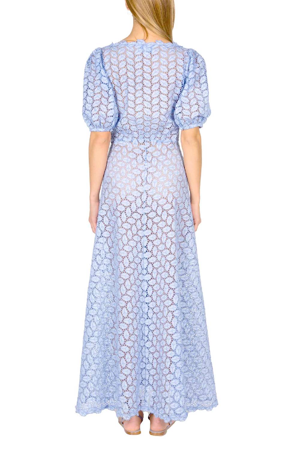 Luisa Beccaria Abito Bottoncino In Broderie Anglaise