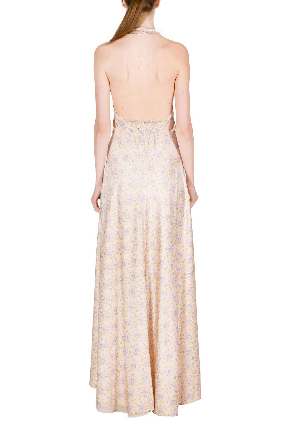 Luisa Beccaria Abito Bottoncino Senza Maniche Blooming Mirage