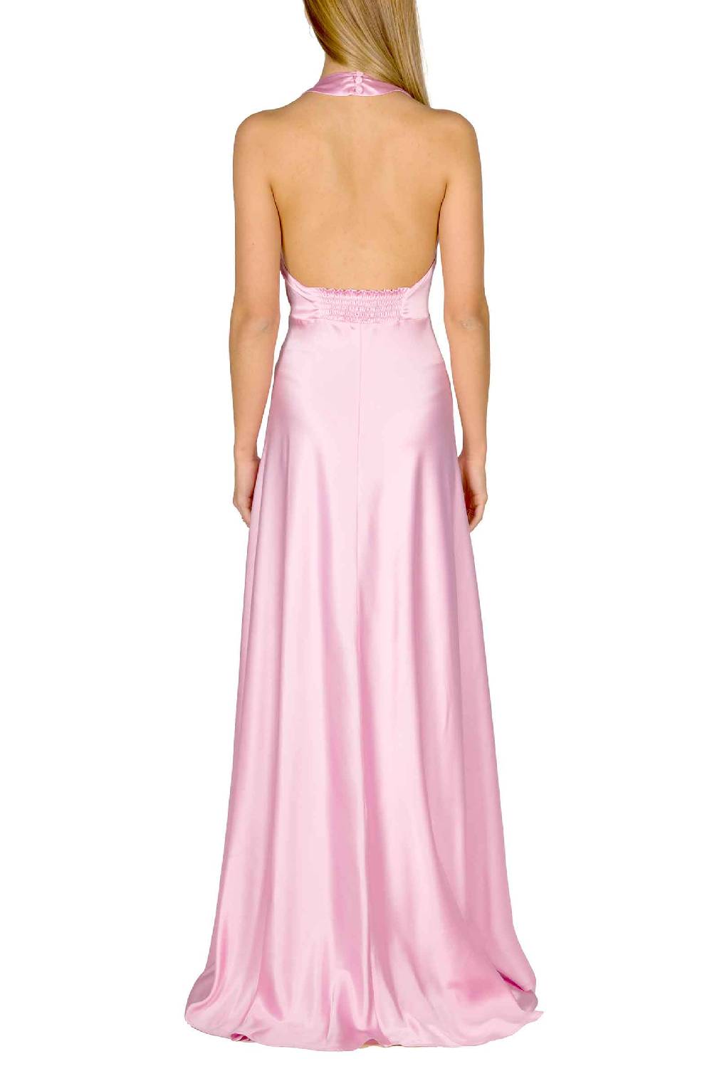 Luisa Beccaria Abito Bottoncino Senza Maniche In Raso