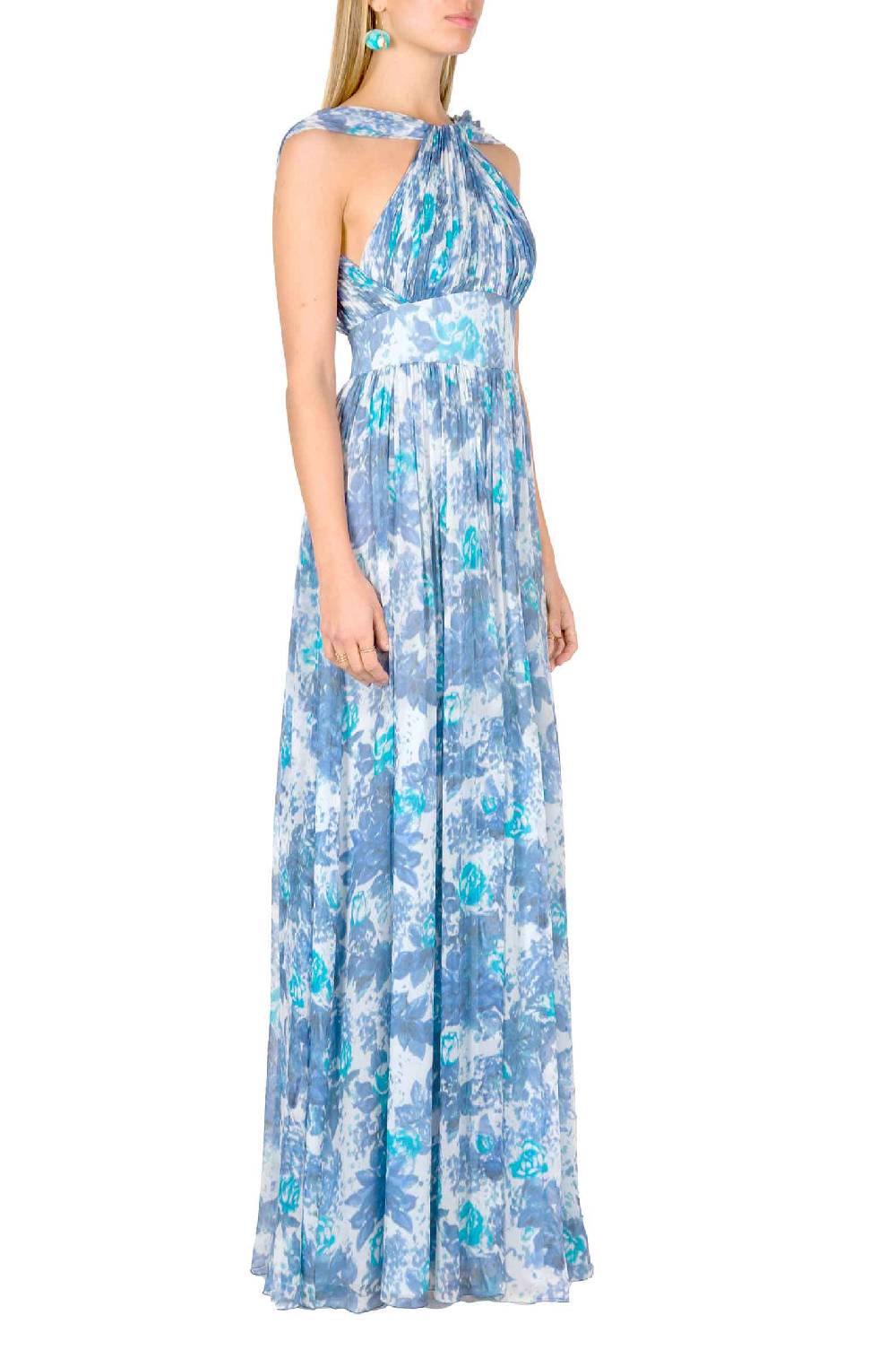 Luisa Beccaria Abito Capri In Chiffon Con Dettaglio Nodo