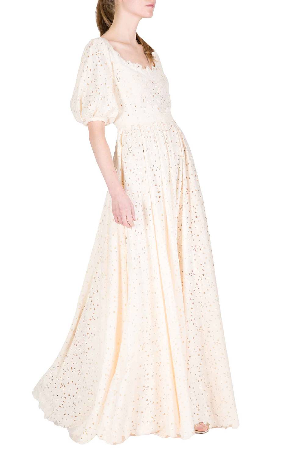 Luisa Beccaria Abito Con Spalle Scoperte In Pizzo Floreale