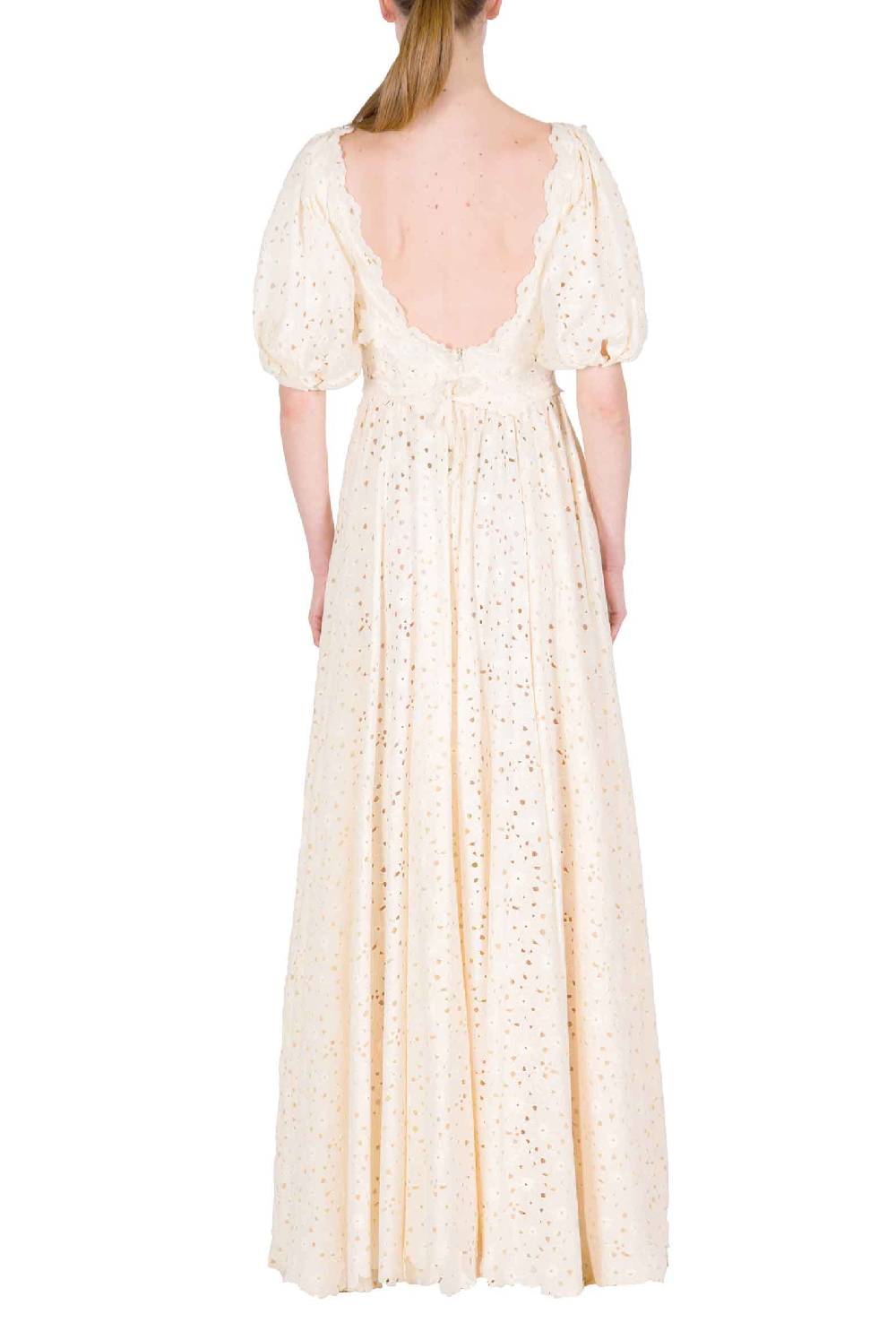 Luisa Beccaria Abito Con Spalle Scoperte In Pizzo Floreale