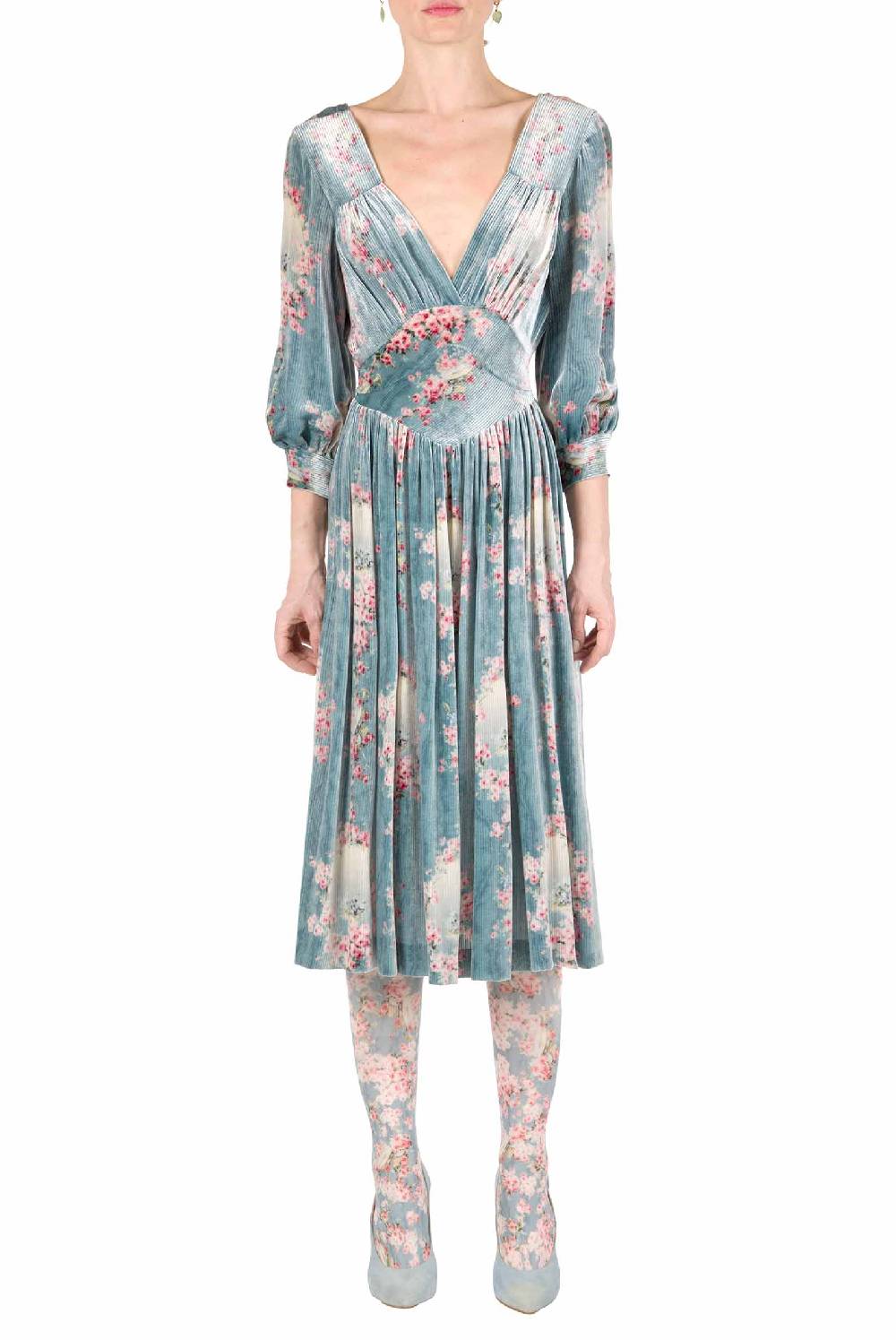 Luisa Beccaria Abito Devorè Con Maniche A Tre Quarti