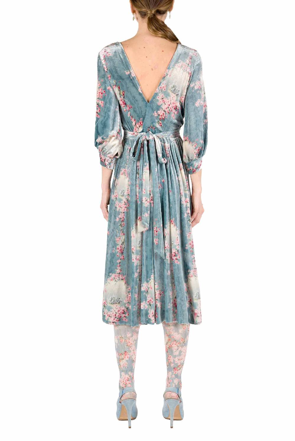 Luisa Beccaria Abito Devorè Con Maniche A Tre Quarti