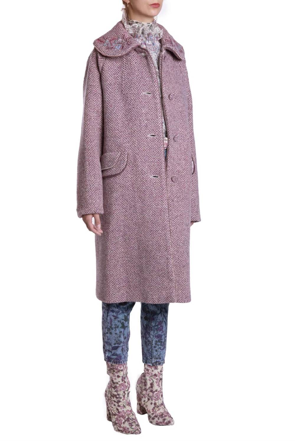 Luisa Beccaria Abito Dritto In Jacquard Fiori Di Campo