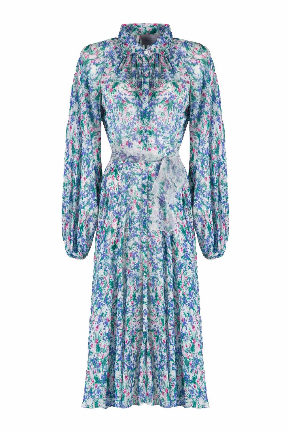 Luisa Beccaria Abito in georgette Carla Maria con stampa floreale