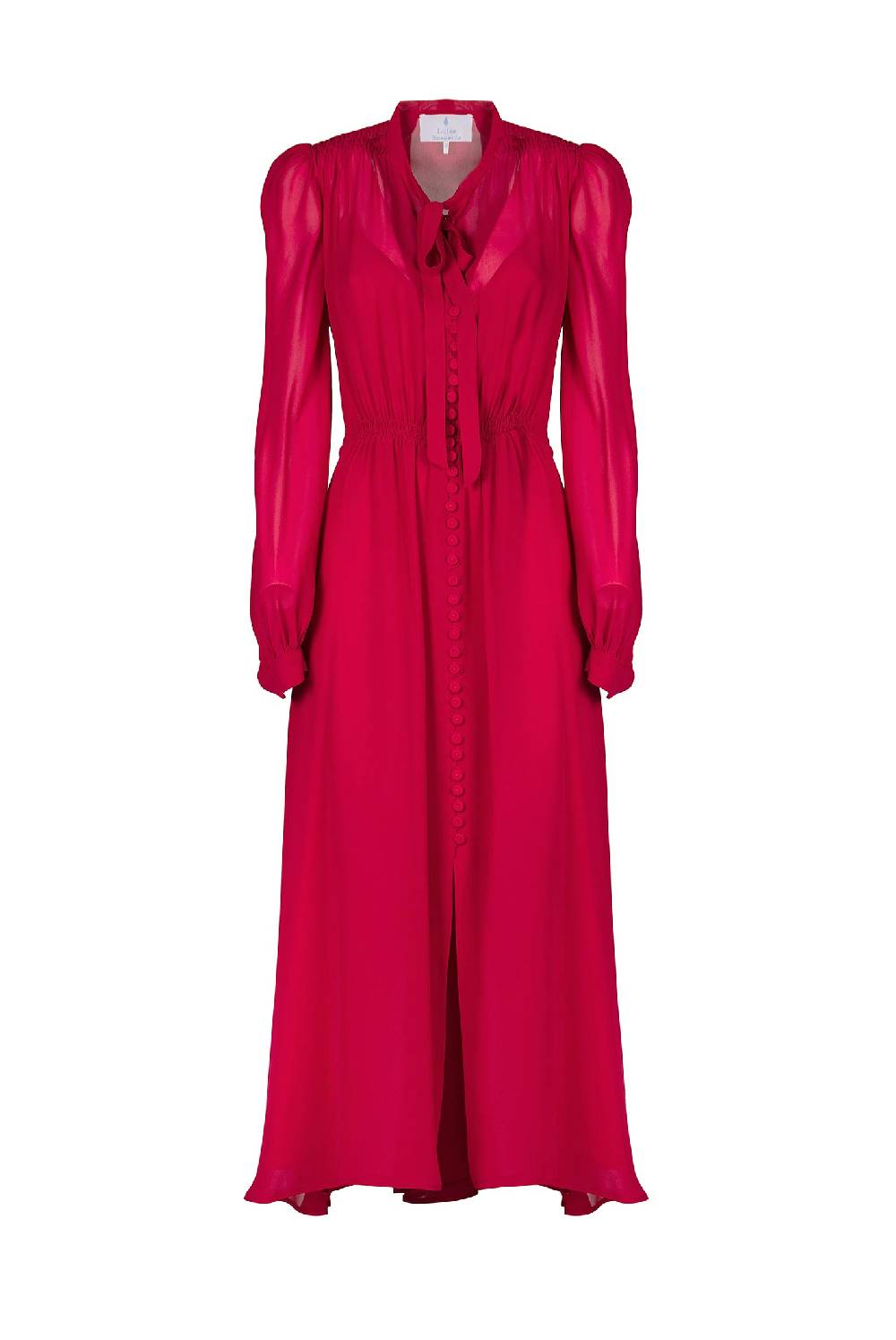 Luisa Beccaria Abito In Georgette Con Dettaglio Fiocco