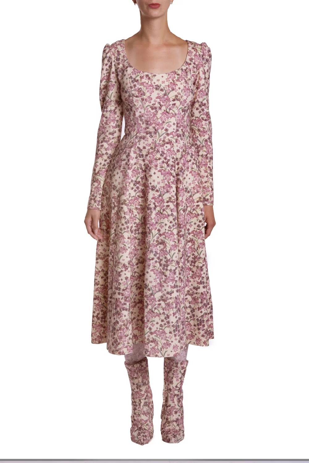 Luisa Beccaria Abito In Lana Elasticizzata Stampata