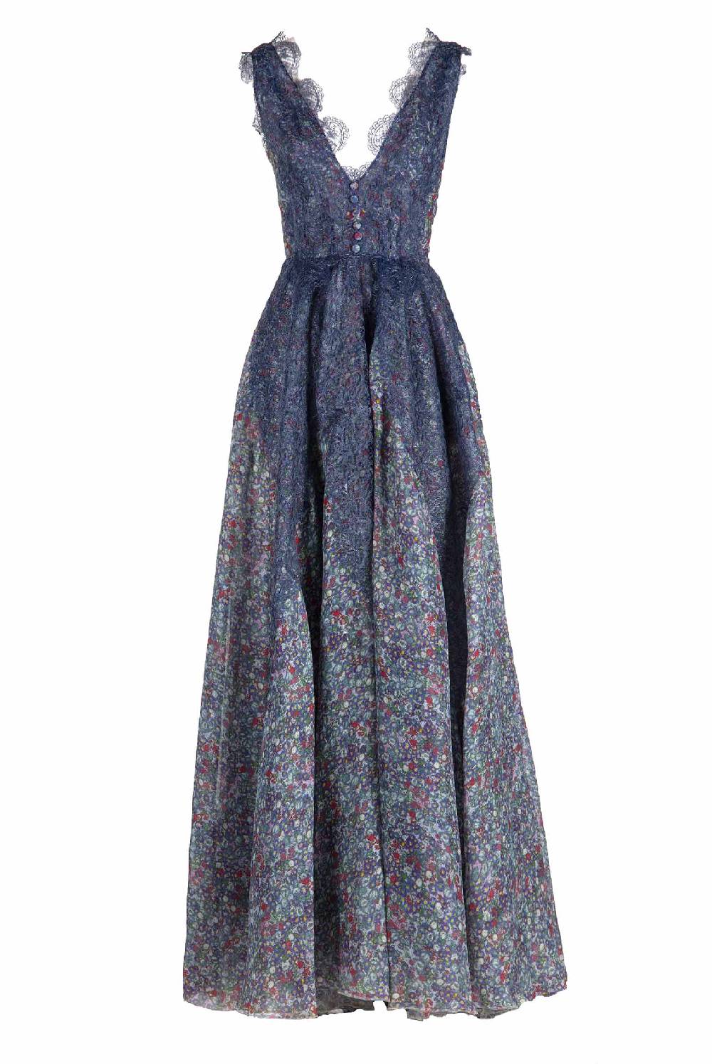 Luisa Beccaria Abito in organza con stampa floreale