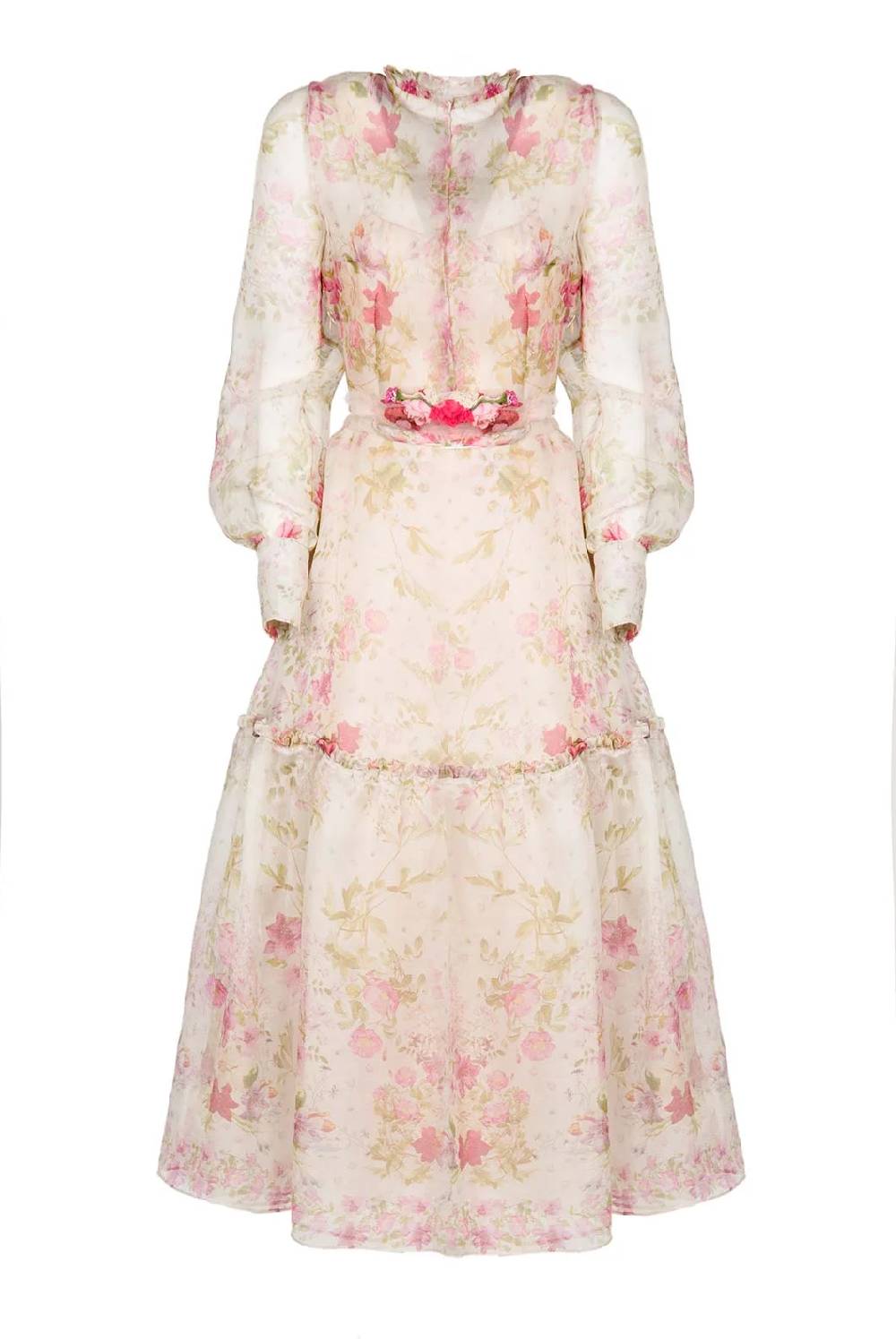 Luisa Beccaria Abito in organza di seta stampata color crema