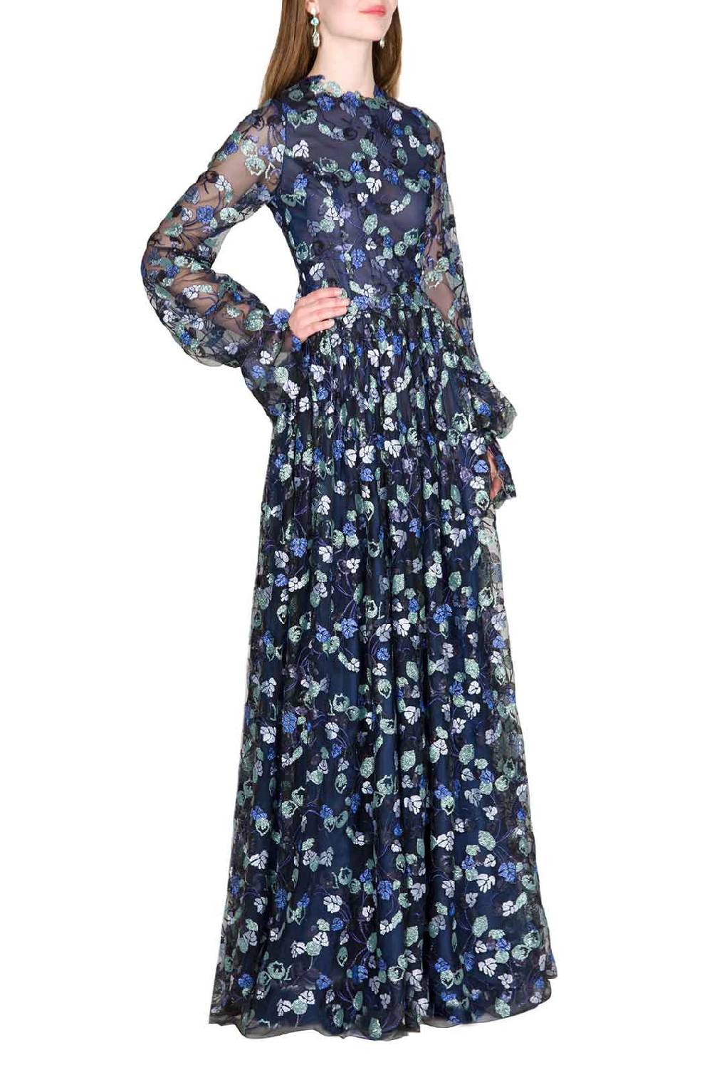 Luisa Beccaria Abito In Tulle Impreziosito Da Paillettes