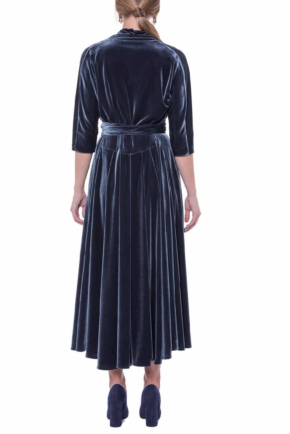 Luisa Beccaria Abito In Velluto A Portafoglio Luisa