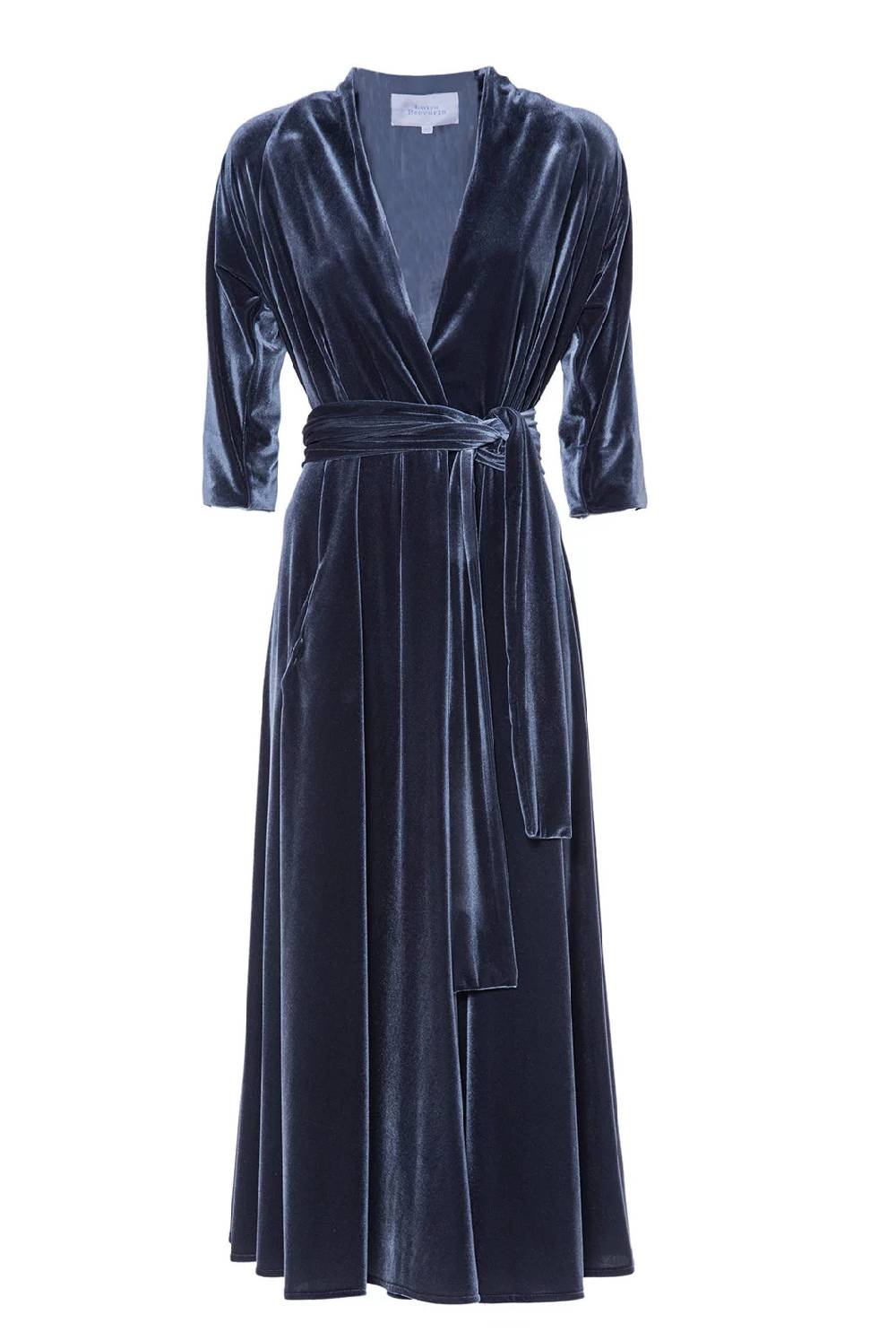 Luisa Beccaria Abito in velluto a portafoglio Luisa