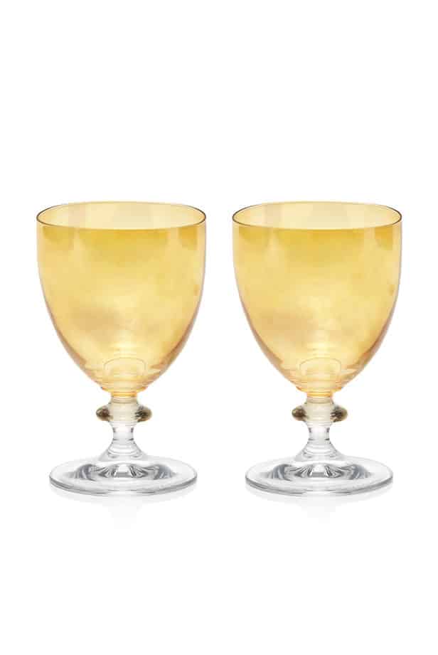 Luisa Beccaria Ambra Set Di Due Bicchieri Da Acqua Rosy