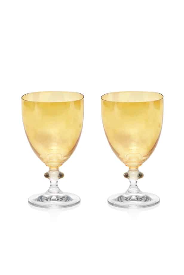 Luisa Beccaria Ambra Set Di Due Bicchieri Da Vino Rosato