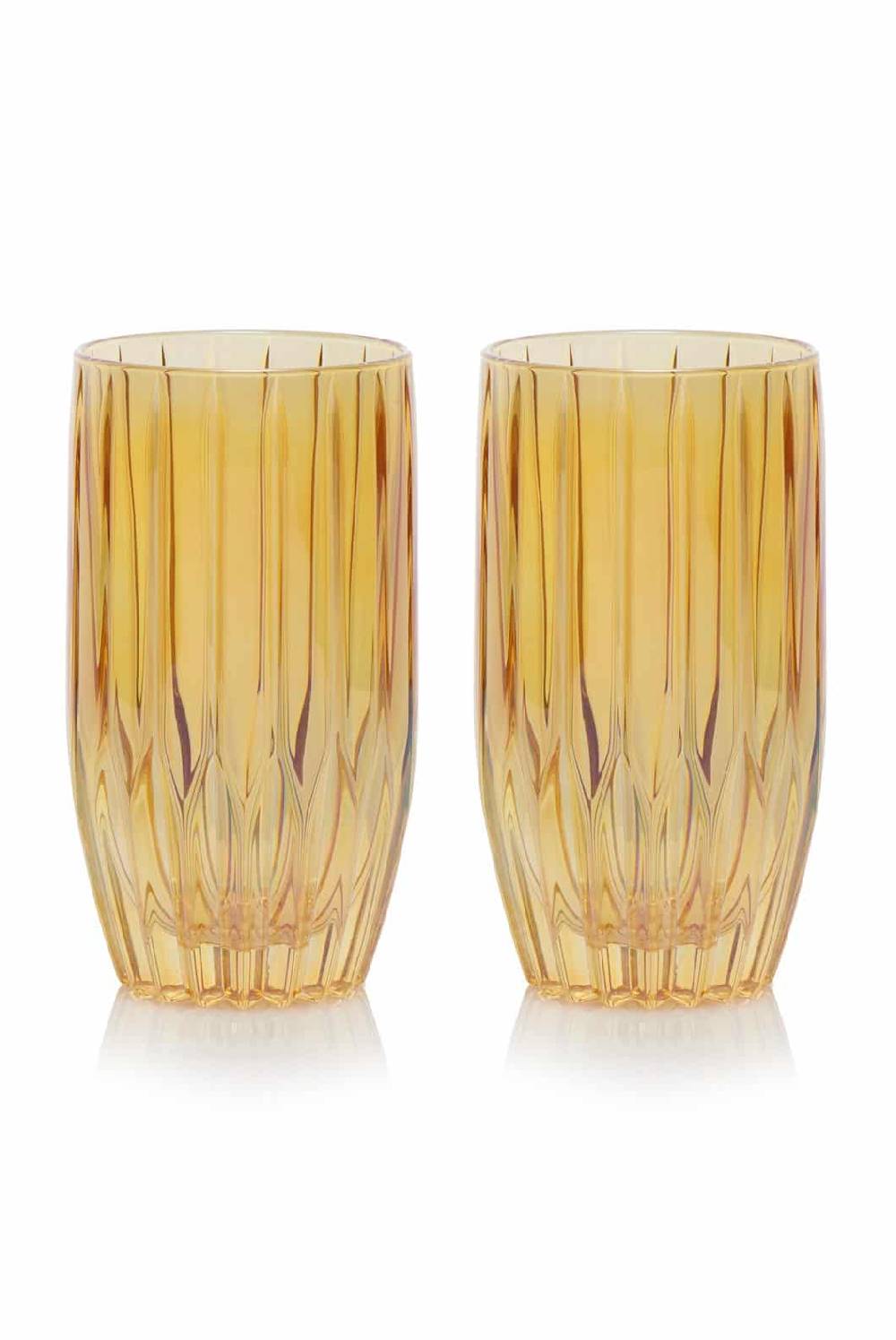 Luisa Beccaria Ambra Set Di Due Bicchieri Tumbler Grandi