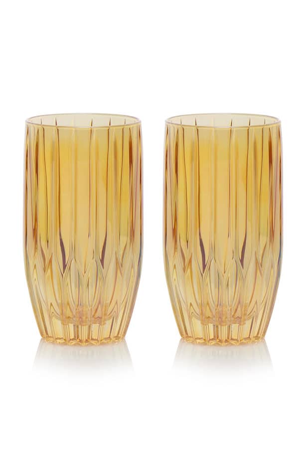 Luisa Beccaria Ambra Set Di Due Bicchieri Tumbler Grandi