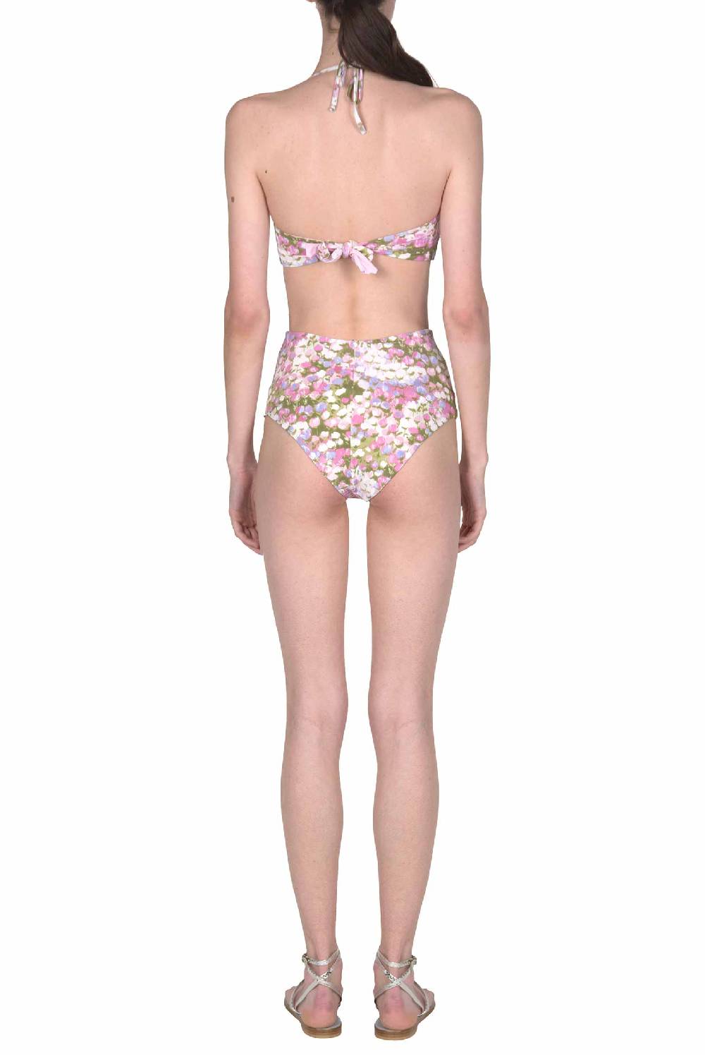 Luisa Beccaria Bikini Fascia E Slip A Vita Alta Rosa Monet