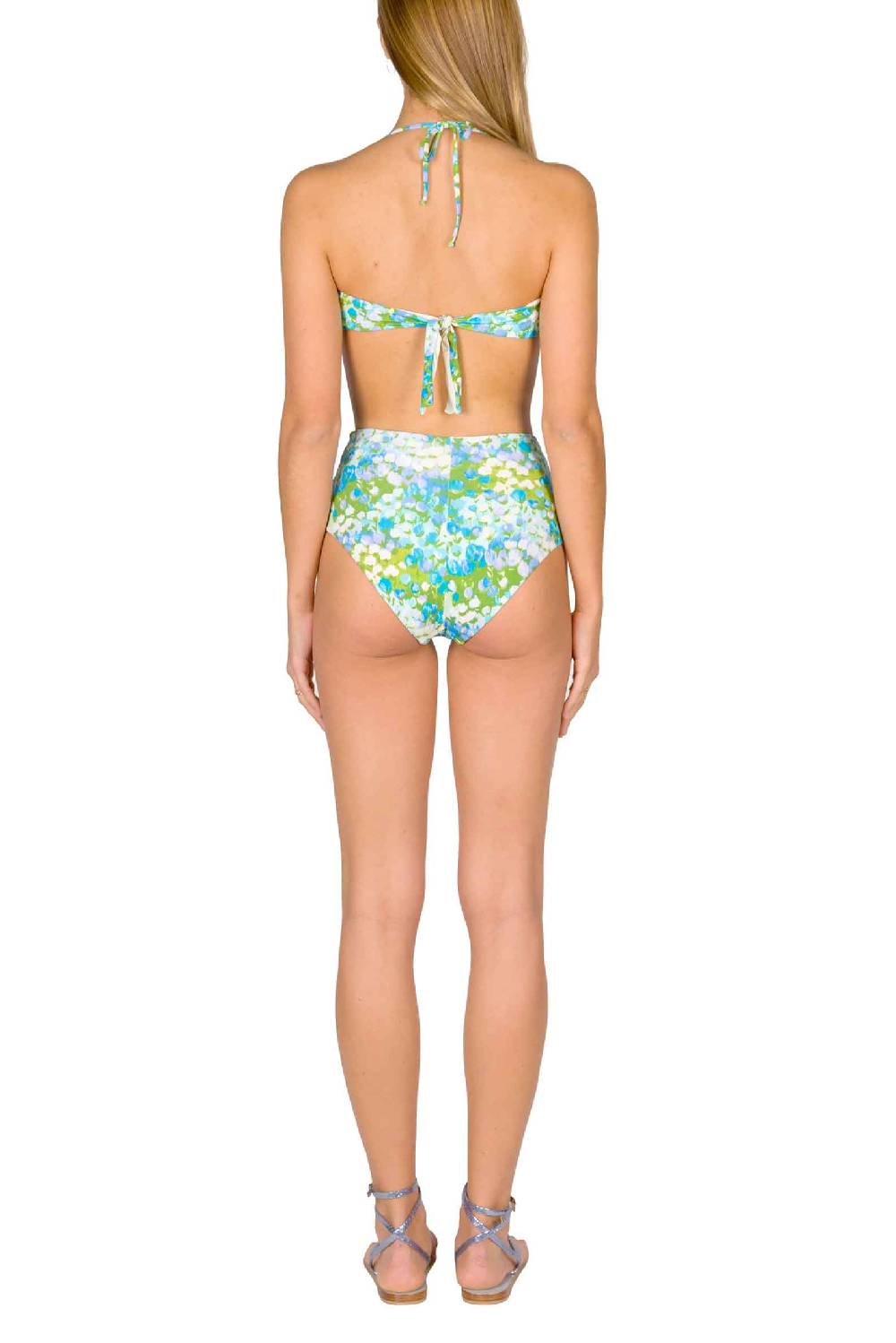 Luisa Beccaria Bikini Fascia E Slip A Vita Alta Turchese Monet