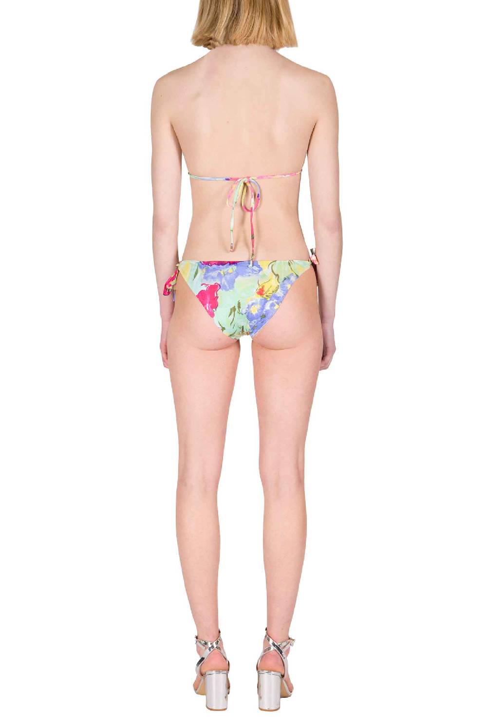 Luisa Beccaria Bikini Triangolo E Slip A Fiori Astratti