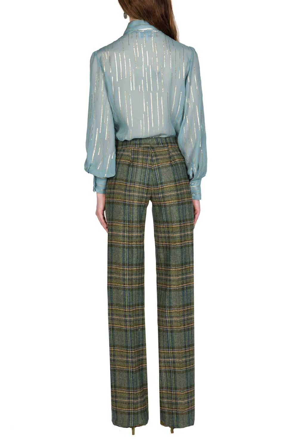 Luisa Beccaria Camicetta Con Fiocco In Chiffon Di Misto Seta