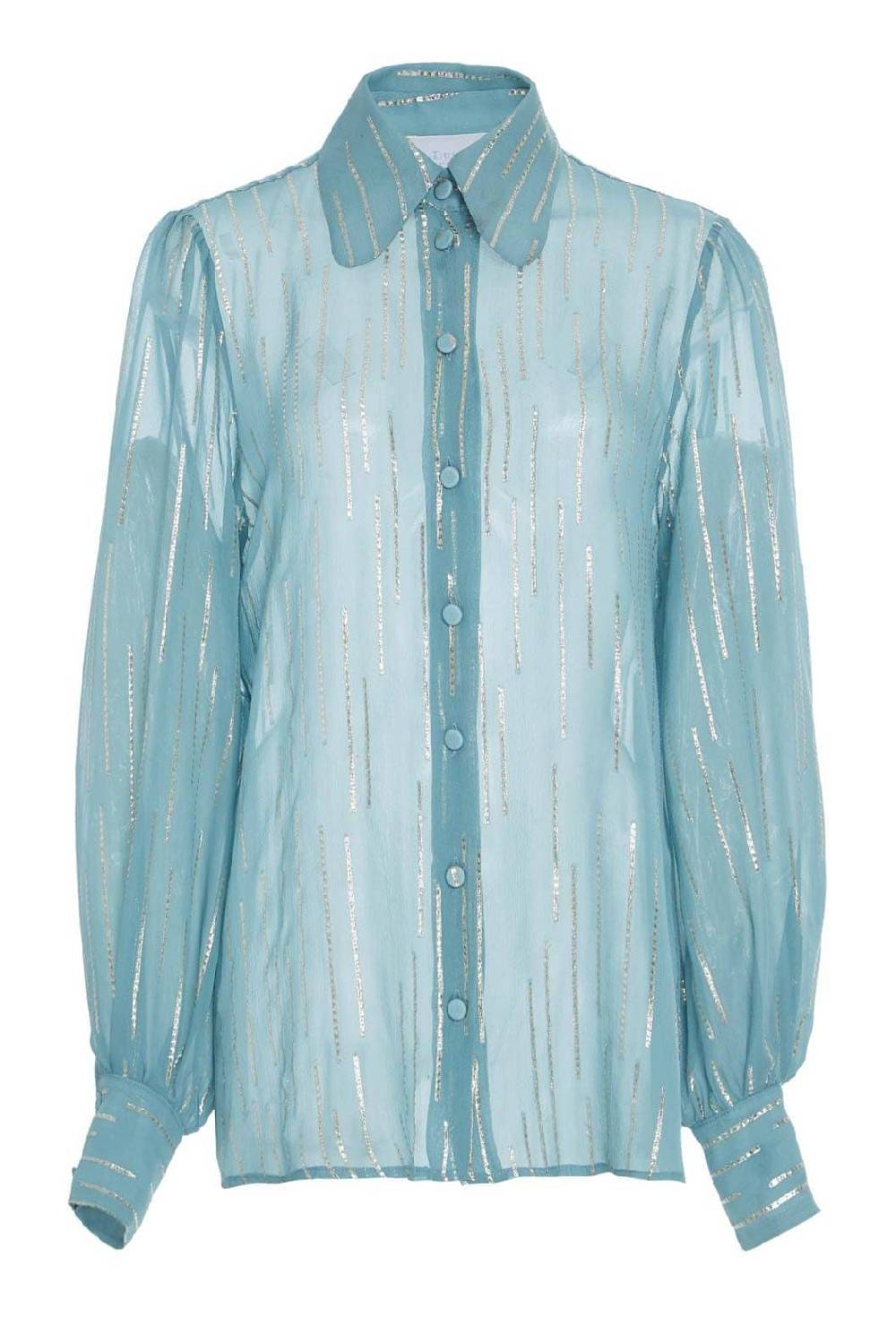 Luisa Beccaria Camicetta con fiocco in chiffon di misto seta