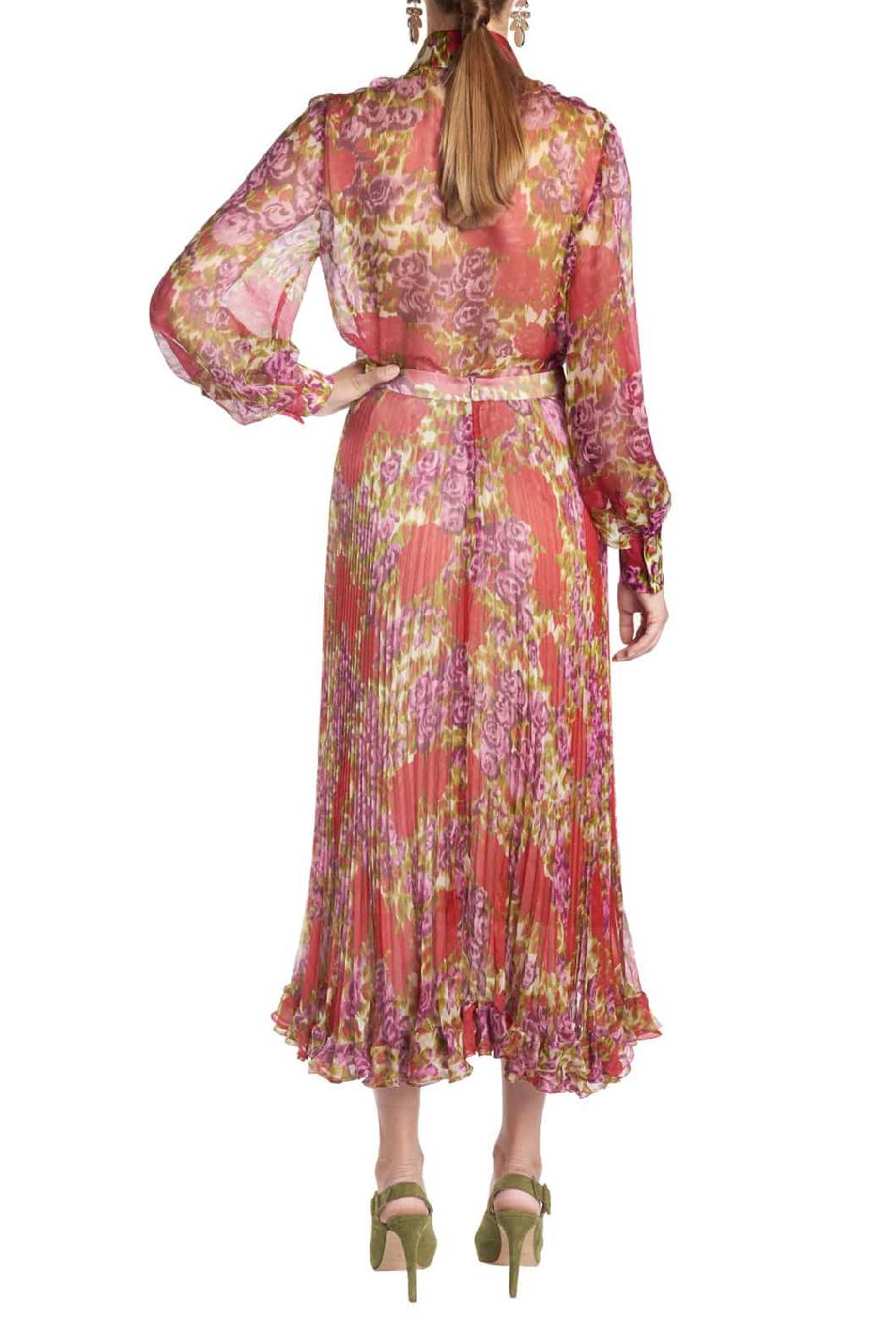 Luisa Beccaria Camicetta In Chiffon Di Seta Floreale