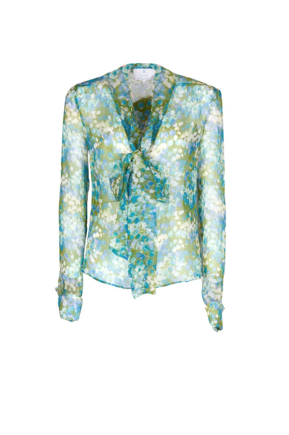 Luisa Beccaria Camicetta in chiffon trasparente con fiocco