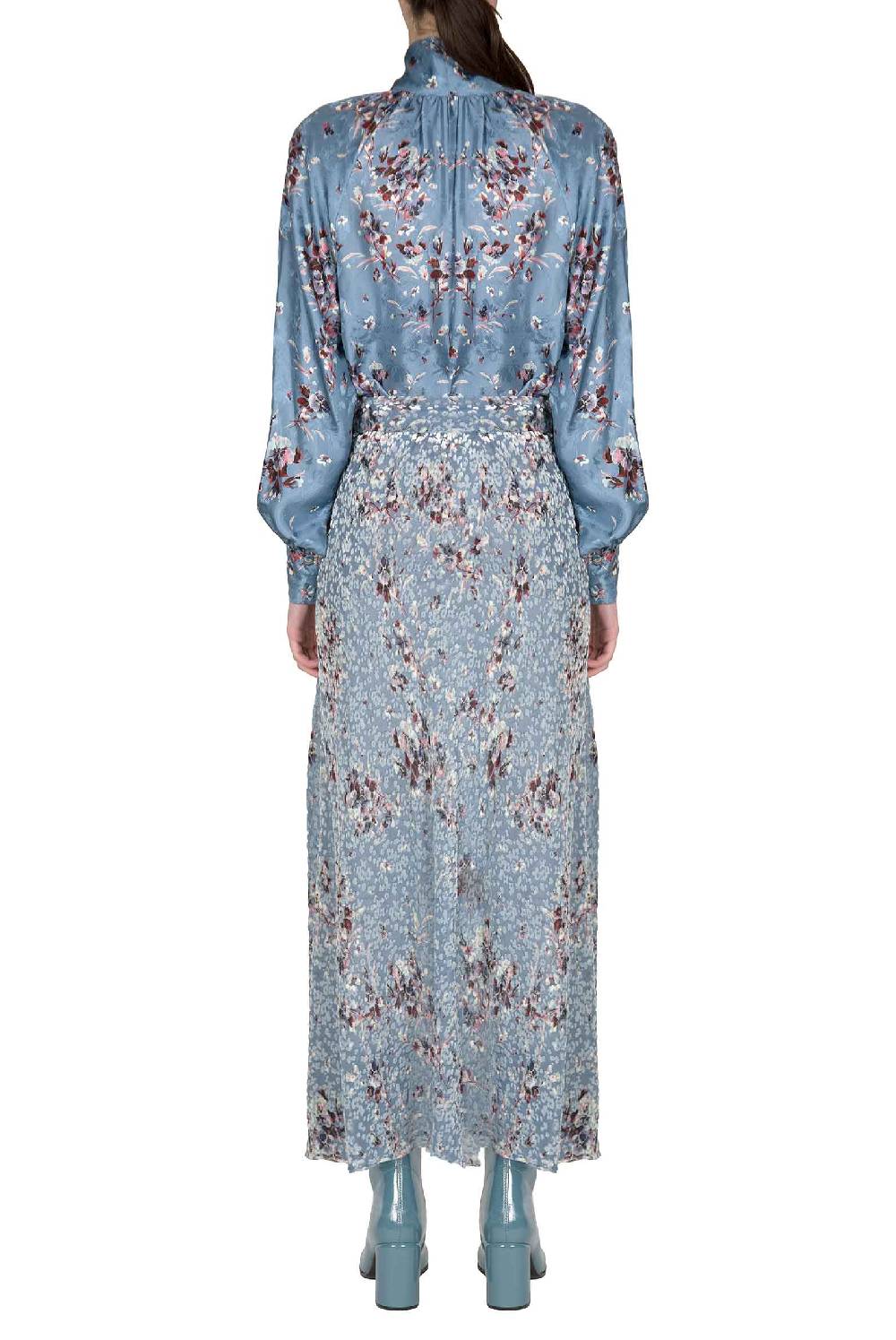 Luisa Beccaria Camicia Flower Storm Con Dettaglio Fiocco