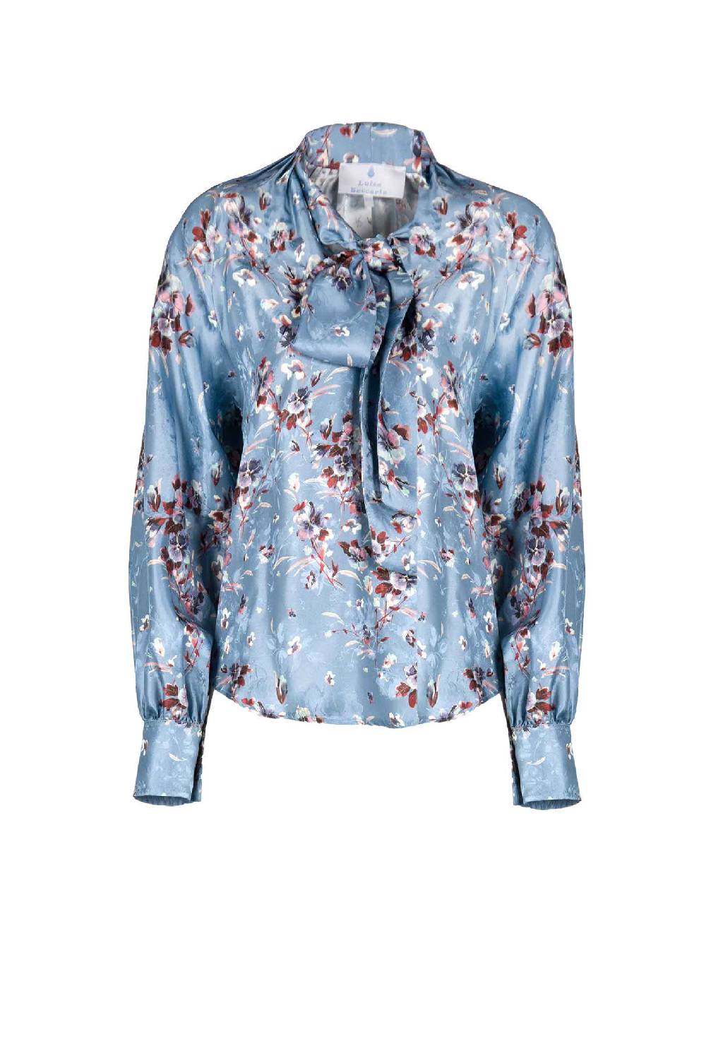 Luisa Beccaria Camicia Flower Storm con dettaglio fiocco