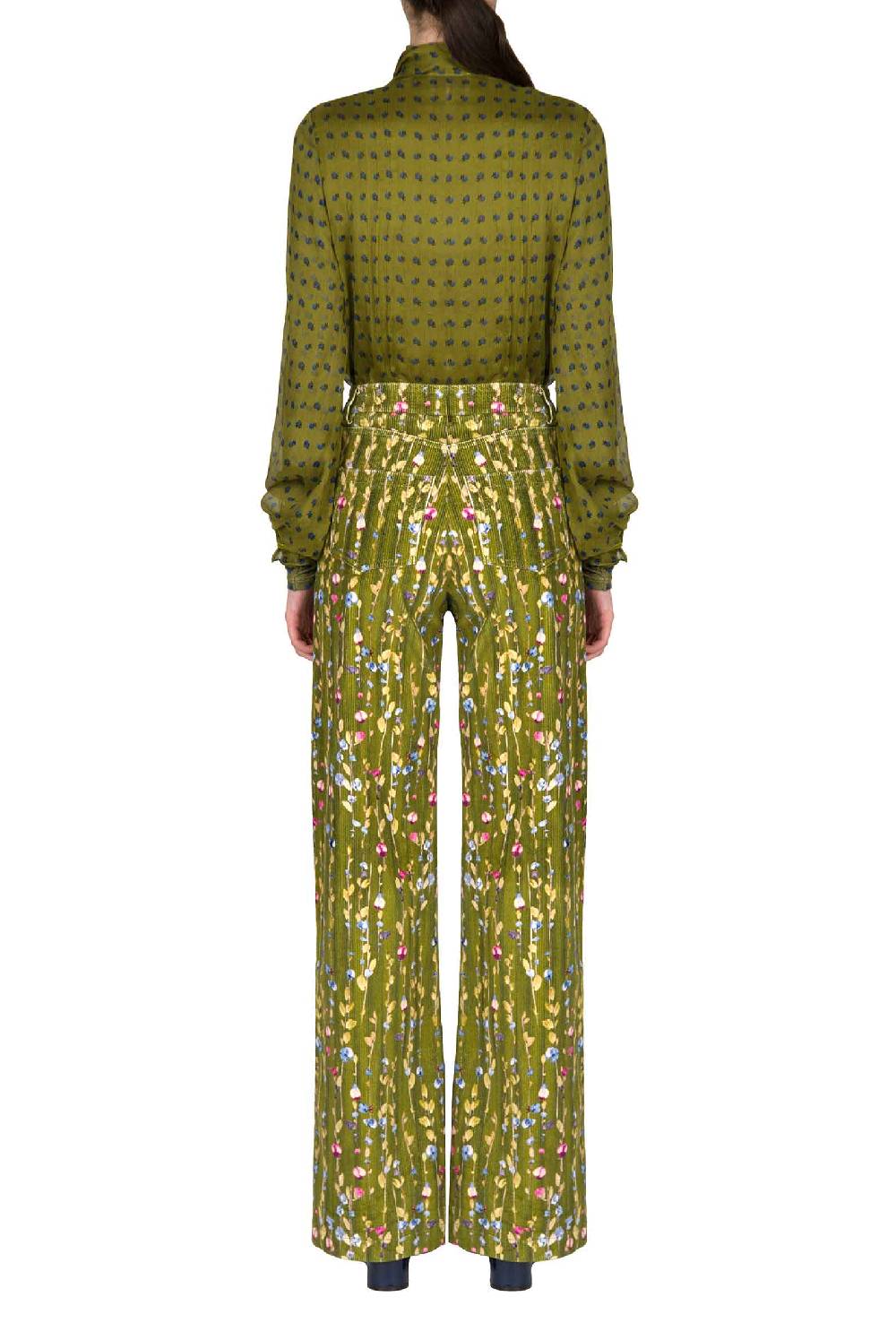 Luisa Beccaria Camicia In Creponne Di Chiffon Vintage Buds Con Dettaglio Fiocco