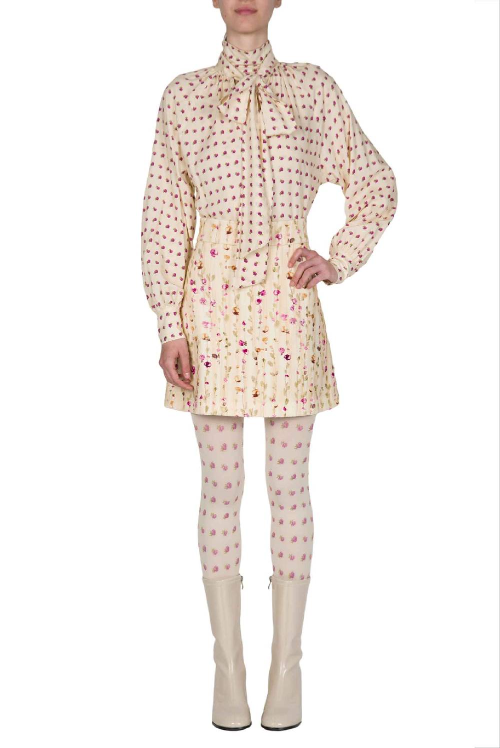 Luisa Beccaria Camicia Vintage Buds Con Dettaglio Fiocco